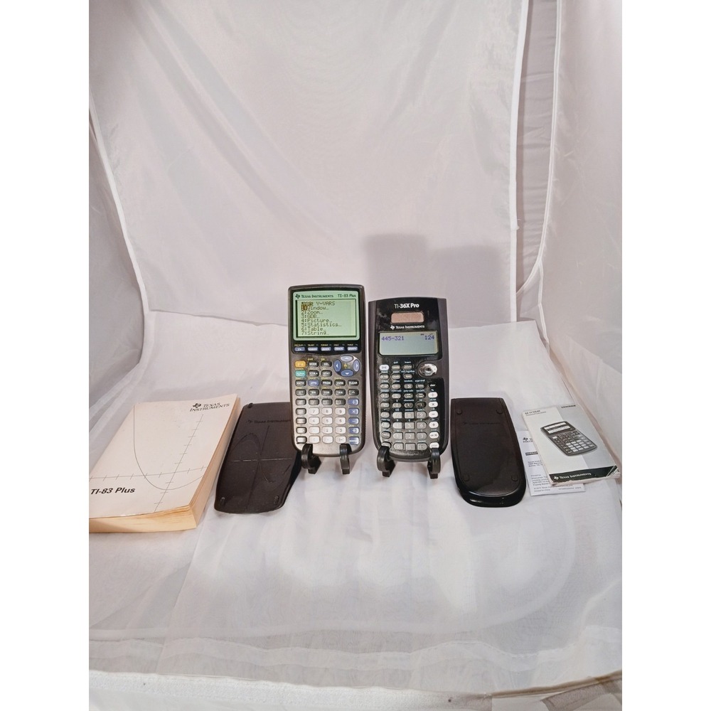 Texas Instruments TI-83 Plus Graphing & TI-36X Pro Calculator - Tested & Working